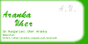 aranka uher business card